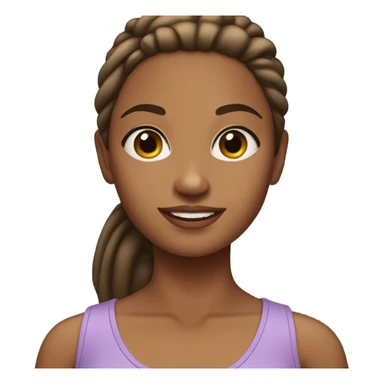 Brown skin girl with slick back ponytail sticker
