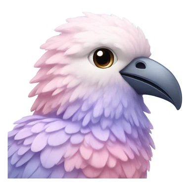 Cotton candy colored bird sticker