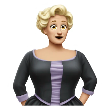 Ursula von der Leyenl photorealistic shrugs sticker