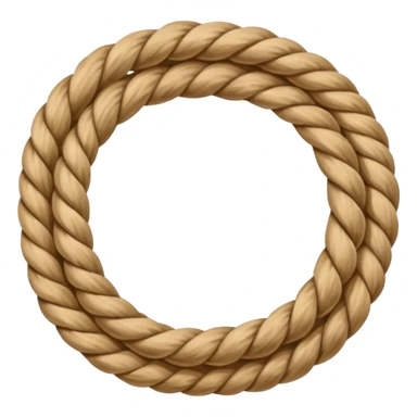 a straight rope cut in the center   sticker