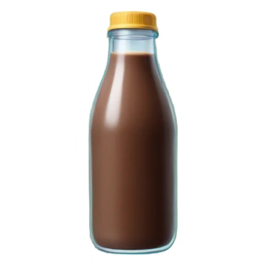 chocolate milk in dotted bottle sticker