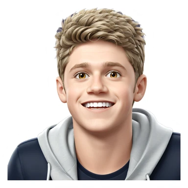 smiling boy with headphones sticker