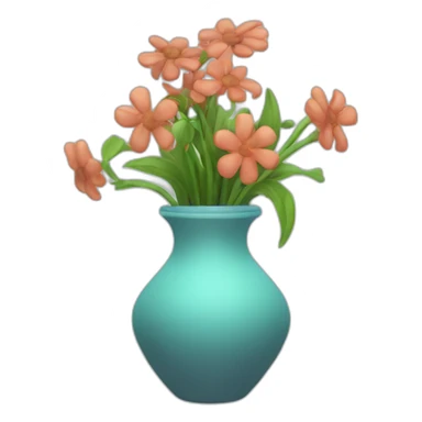 Bong flower vase sticker