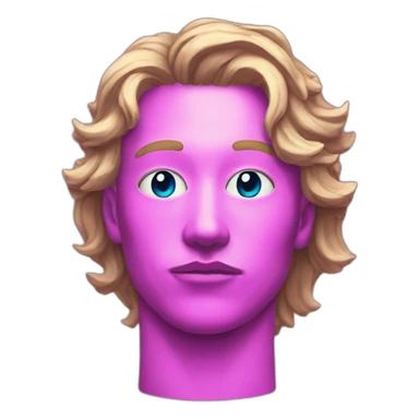 Vaporwave one half of face scarred sticker