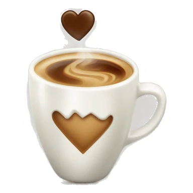 Coffee with Heart in milk Diamant sticker