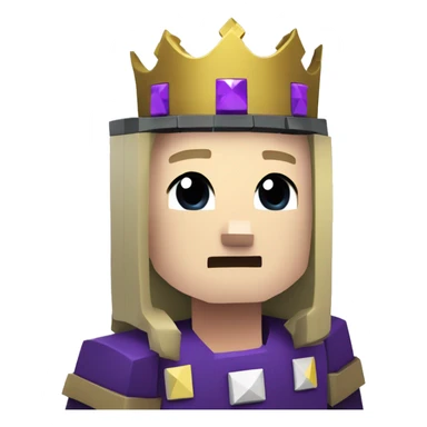 ethelmc minecraft server, E as logo with purple background and a crown sticker