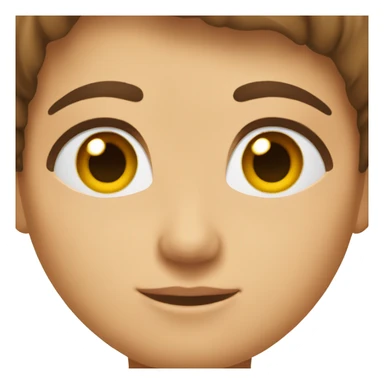 with brawn hair and brawn eyes  sticker