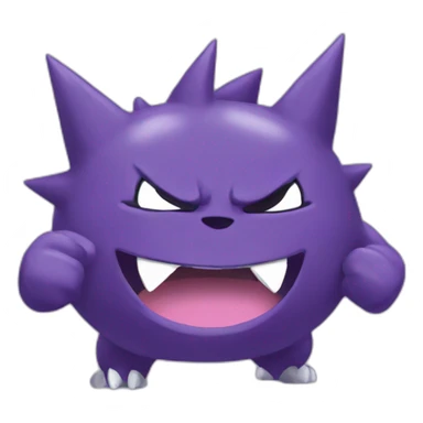 Gengar Pokémon working out sticker