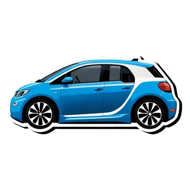 Blaue ladesäule für Elektroautos sticker