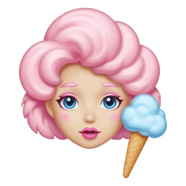 cloud person cotton candy sassy sticker