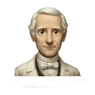 white gentleman in thin antique frame sticker