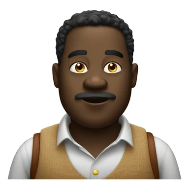 Fat black guy smoking cigar sticker