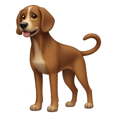 mutt dog brown and tall sticker