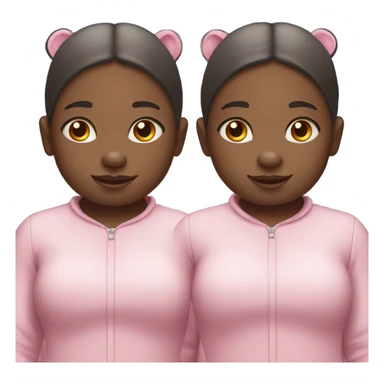 Twin girl hippos  sticker