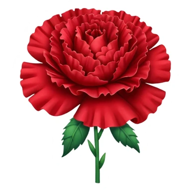 Red carnation sticker