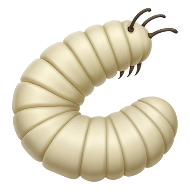 large long maggot  no legs sticker