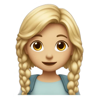 Un ours sur une fille sticker