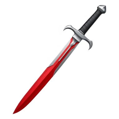 iOS sticker, ritual dagger, red blade, black handle, minimal sticker