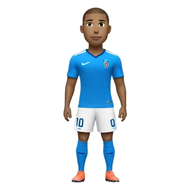 Signe infinity bleu avec mbappe derriere sticker