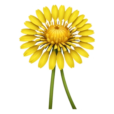 Yellow dandelion flower sticker