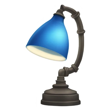 A blue lamp laughing sticker