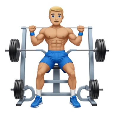 standing fit man with blue shorts cable-machine-exercise sticker