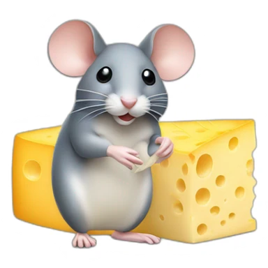 mouse made of cheese sticker