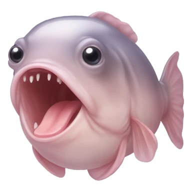 Blob fish drooling wet sticker