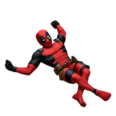 Deadpool lay down beach sticker