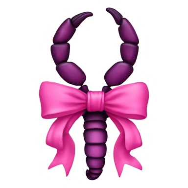 Scorpio with pink bow  sticker