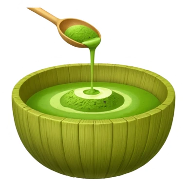 batidor bambu con bol de matcha sticker