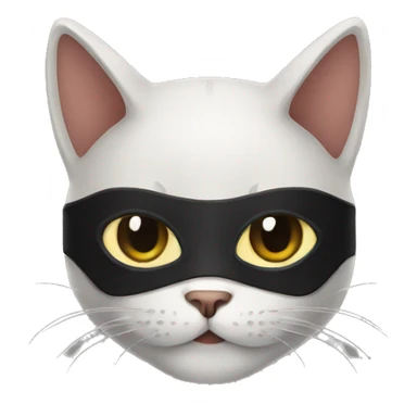 cat in ninja mask  sticker