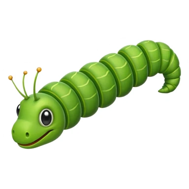 Inchworm crawling sticker