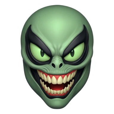 a venom alien wearing mask sticker