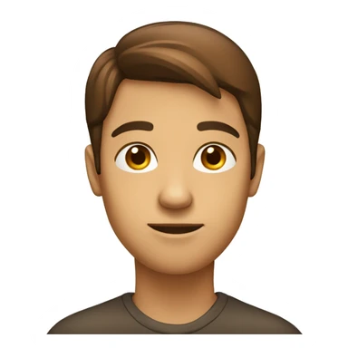 Upright sitting brown haired person sticker