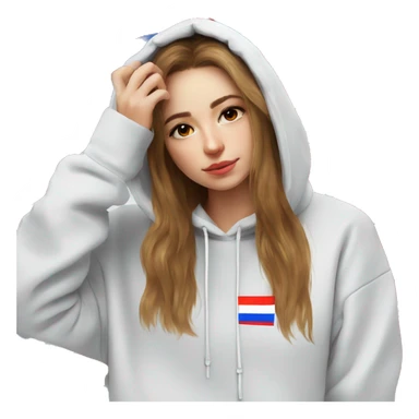 Russian student, sad, tired, Russian flag hoodie  sticker