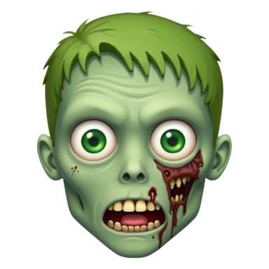 suprised zombie sticker
