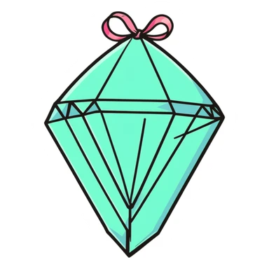 diamond with ribbon sticker