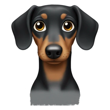 Dashund black grey  sticker