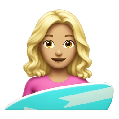 blonde surfer girl sticker
