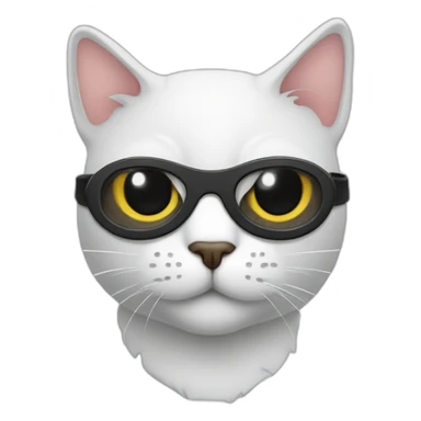 Cat wearing an eye patch sticker