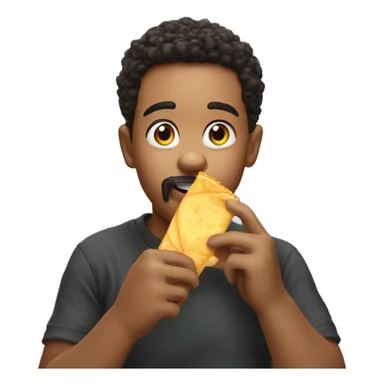 my sweet boy eating a pringle sticker