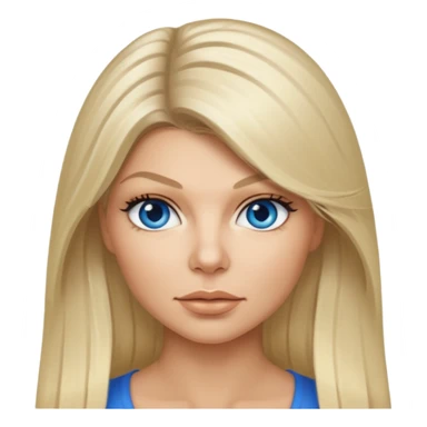 Fergie with blue eyes, long light blonde hair sticker