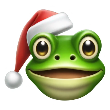Christmas frog Santa Claus  sticker