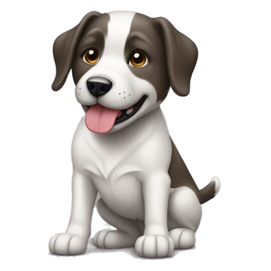 Un chien qui joue a la balle sticker