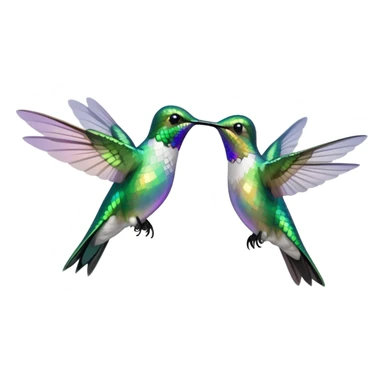 Two hummingbirds sticker