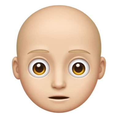 emoji with *NO* eyebrows staring into your soul  sticker