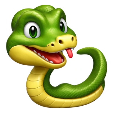 snake blowing a kiss sticker