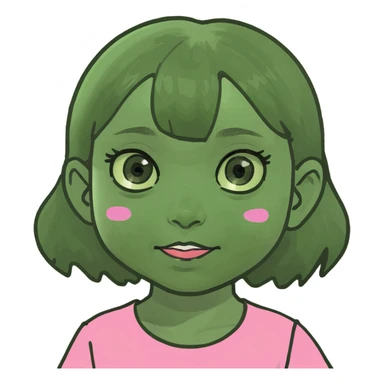 Little girl pink sticker