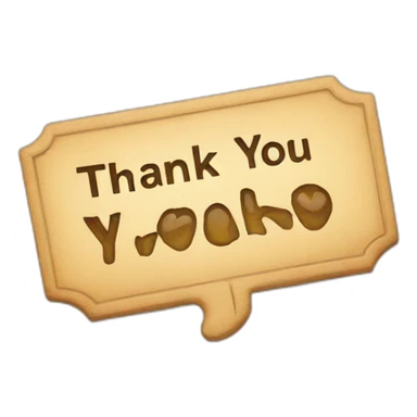 Thank you sign sticker